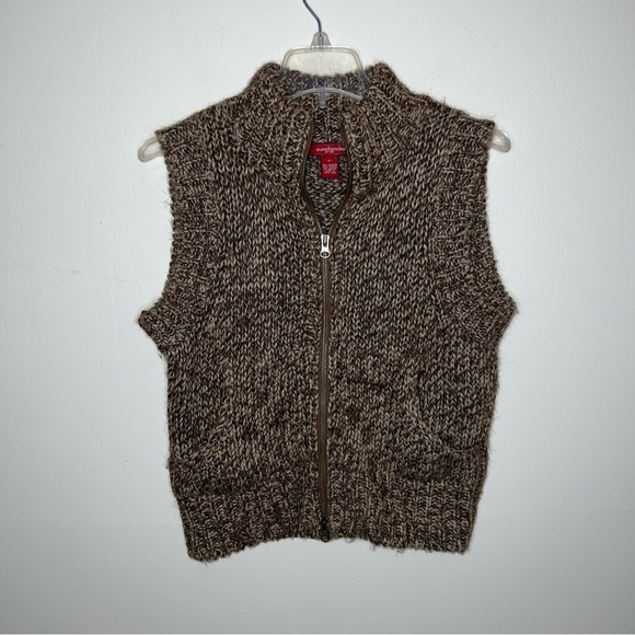 Sundance Alpaca Blend Brown Zipper Front Vest Size S - Picture 12 of 13